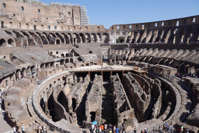 The colosseum is so immense I couldn't fit in in my photo